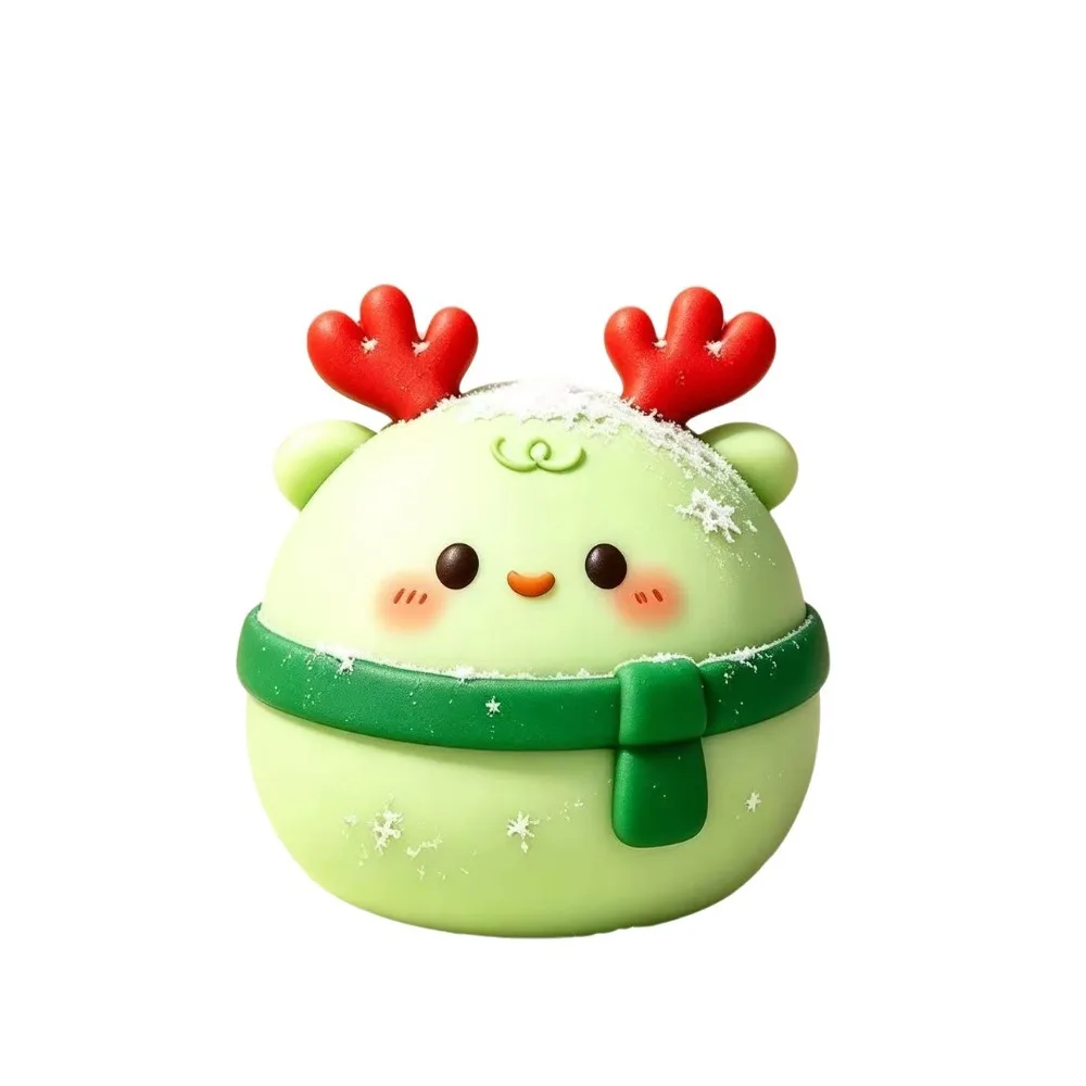 Colorful Design Squeeze Stress Balls Low Rebound Reusable Material Dumpling Squeeze Toy Santa Claus Shape Snowman Shape