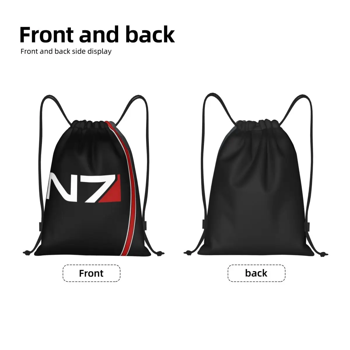 Emblema do efeito de massa N7! Mochilas moda portátil cordão pacote bolso diversos saco sacos de livro para estudantes de viagem
