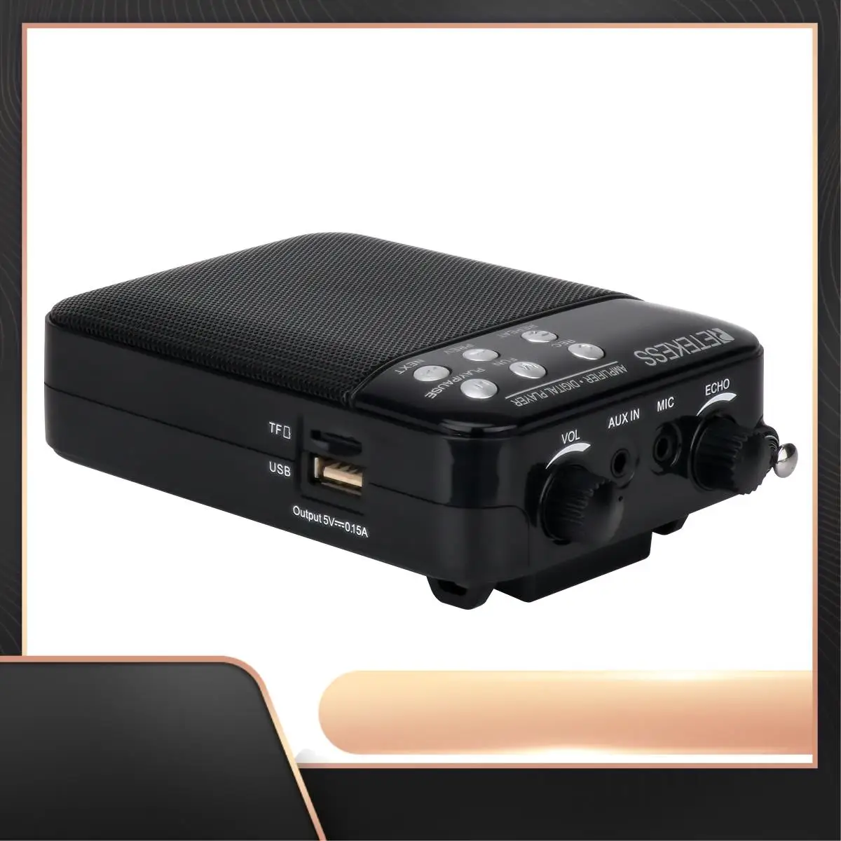 

TR619 Мегафон FM-запись усилитель голоса микрофон для учителя динамик с USB-разъемом для TF-карты AUX In