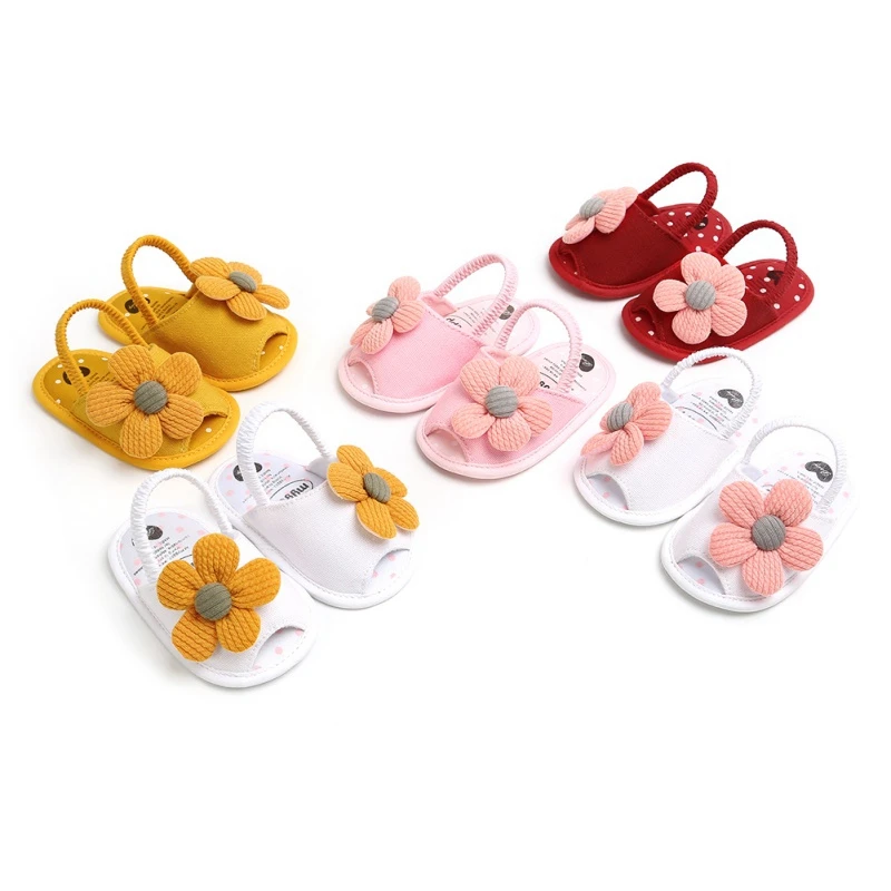 New Summer Sunflower Kids Sandals Soft Bottom Baby Toddler Shoes 0-18Months Baby Girls Baby Shoes Girls Baby shoe