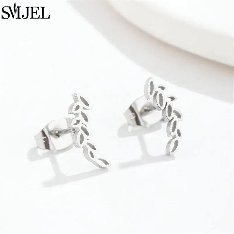 Mini Animal Stainless Steel Earrings for Women Girls Jewelry Cute Cat Rabbit Tiger Owl Lion Stud Earrings Vintage Pendientes