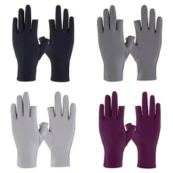 Women Driving Gloves Thin Half Fingers Gloves Breathable Unisex Sports Biking Gloves Summer Sunscreen Mittens Fingerless Glove