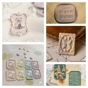 Fire seal seal head multi-level fine carving handmade Diy cute embossed brass head stamp toy envelope invitation seal
