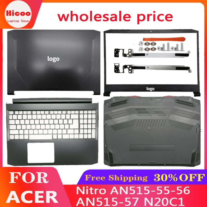 Imagem -01 - Laptop Lcd Tampa Traseira Moldura Frontal Dobradiças Palmrest Caixa Inferior Acer Nitro An51555 An515-56 An515-57 N20c1 Novo laptop lcd tampa traseira moldura frontal dobradicas palmrest caixa inferior acer nitro an51555 an515 56 an515 57 n20c1 novo 01