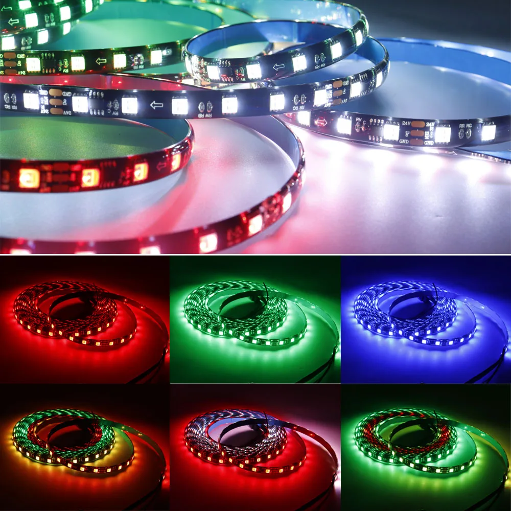 Imagem -05 - Endereçável Led Strip Lights em Ws2814 Rgbw Rgbnw Rgbww Semelhante Sk6812 Ws2811 60pixels Leds m 5050 Ip30 65 67 dc 12v 24v