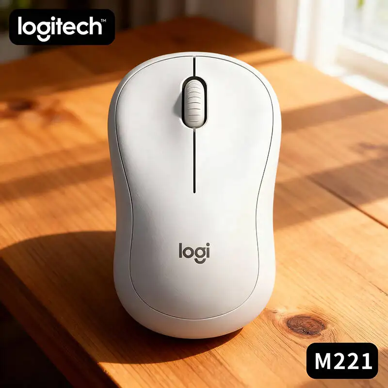 

Беспроводная бесшумная мышь Logitech M221, 2,4 ГГц, компактный дизайн, USB-наноприемник 1000 точек на дюйм для офиса, дома, ПК, ноутбука