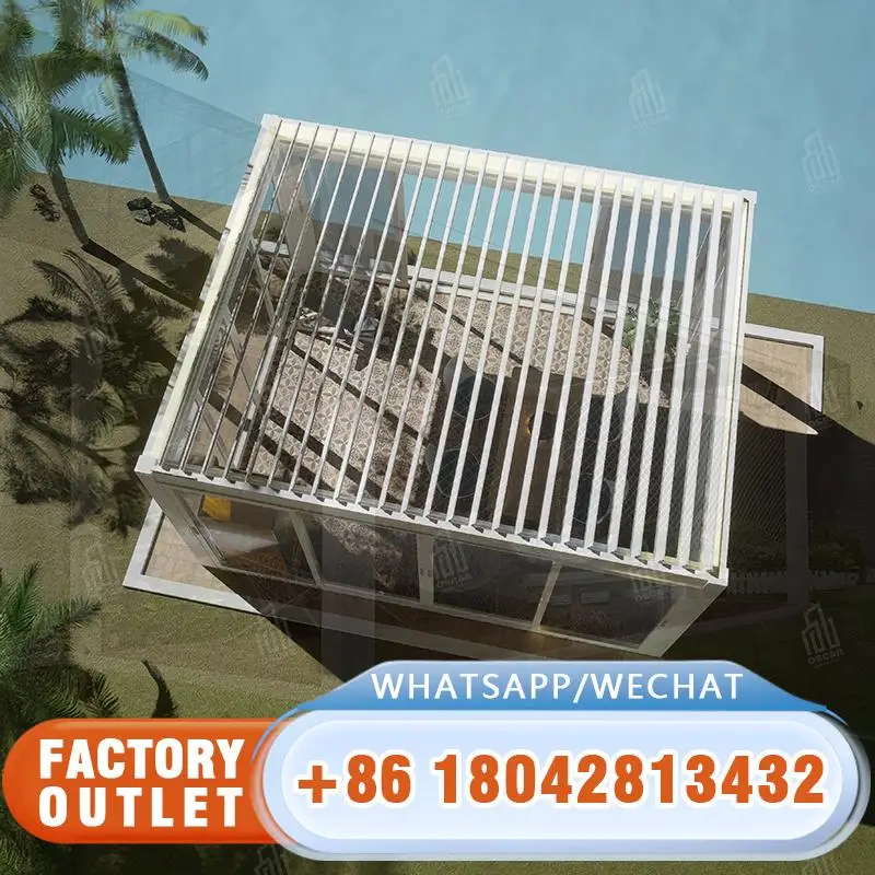 

3X4 Meter 4X4 Sun Shade WindResistant Garden Decor Metal Gazebo Aluminum Frame with Roller Screen for Patio Lawn Backyard Pergo