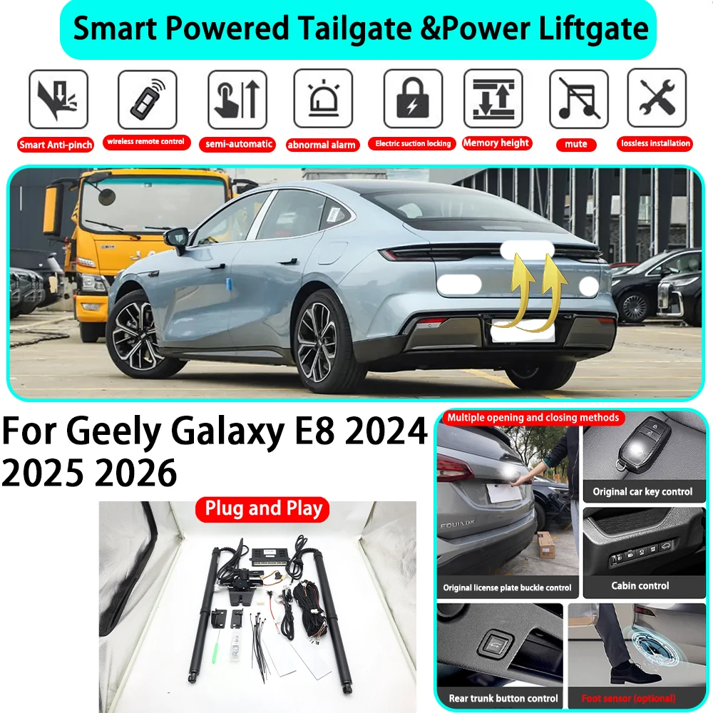 

﻿for Geely Galaxy E8 2024 2025 2026 OEM Smart Automatic Powered Tailgate Electric Power Tailgate Lift Kit Key Close