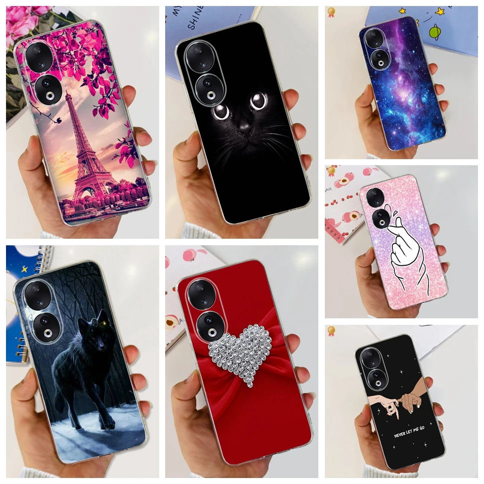 For Honor 90 Lite 5G Case Cute Clear TPU Silicone Protective Cover For Huawei Honor90 Honor 90 Pro 90Pro Phone Case Bumper Funda