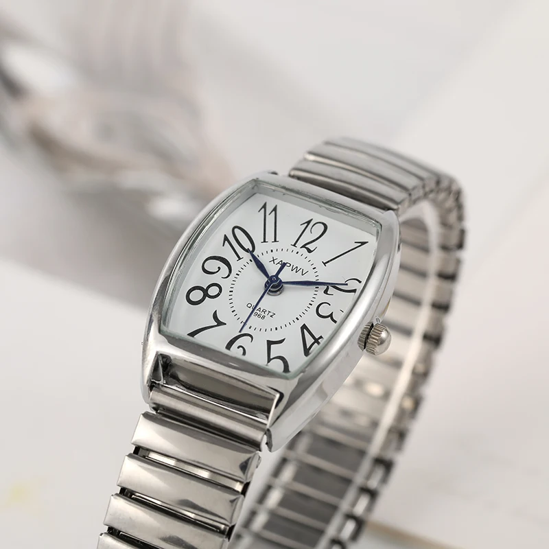 Arabisch groot digitaal tonvormig koppelhorloge Heren quartz vrijetijdshorloge voor middelbare leeftijd en ouderen Damesmode horloge Geschikt voor dagelijks gebruik