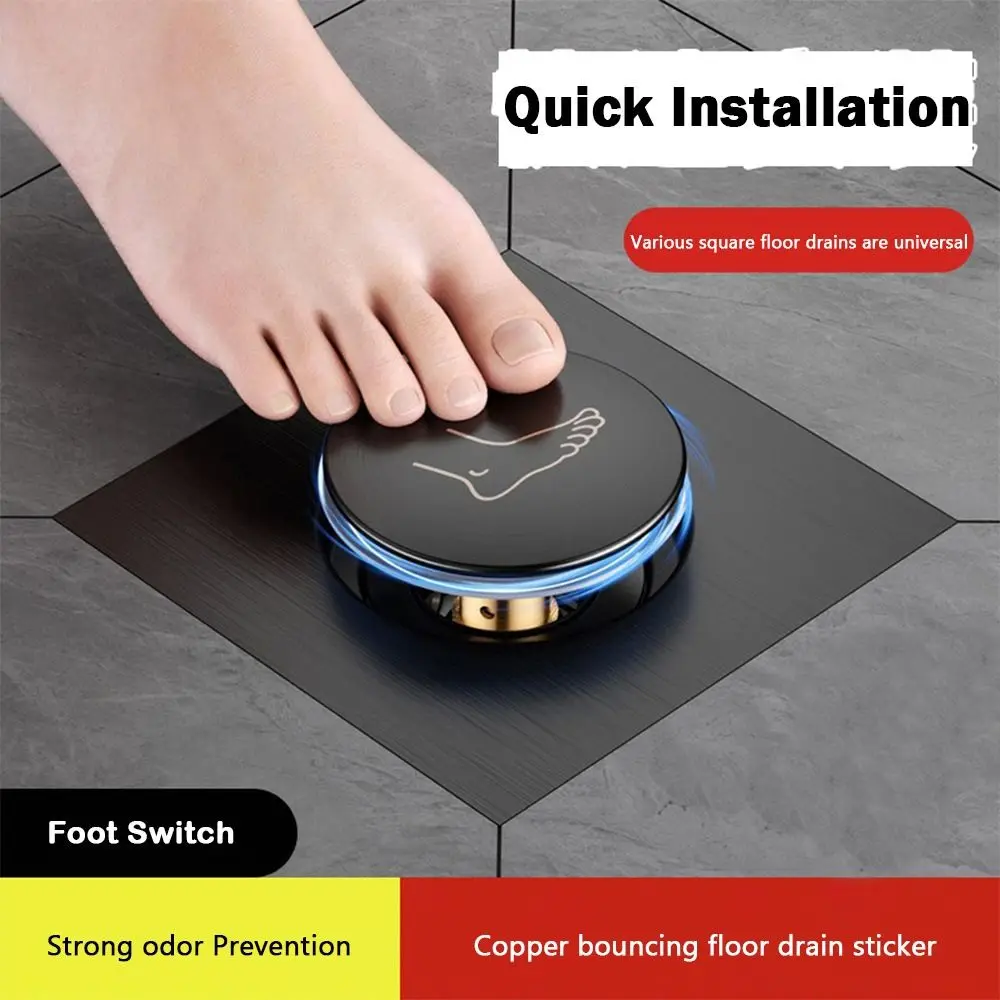 

Дренажный трап из нержавеющей стали с нажимным механизмом, выдвижной, с педалью, для душа, съемный, с защитой от запаха, для слива в канализацию