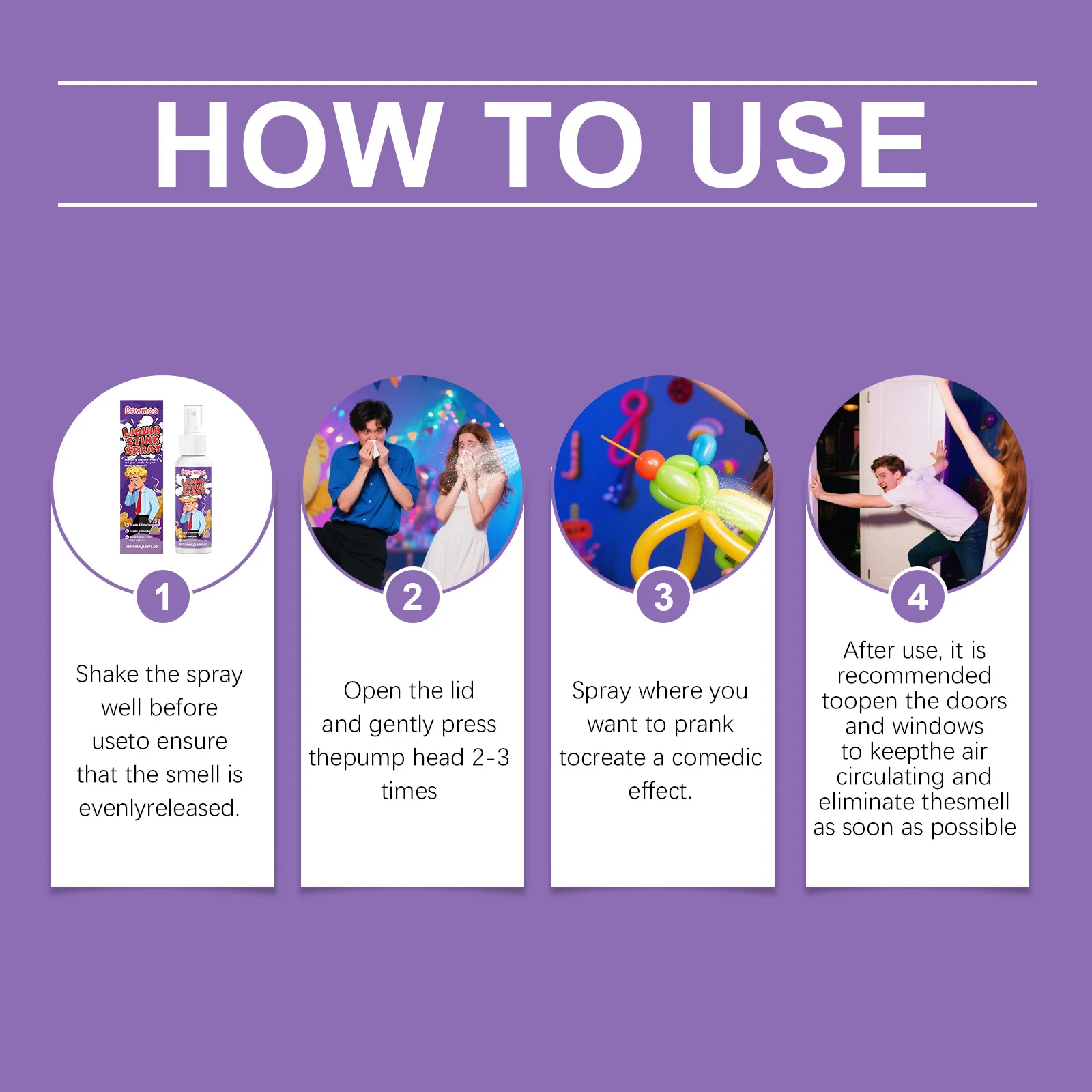 Stink Spray Extra Strong Long-Lasting Prank Spray Gag Gifts for Pranks Practical Jokes Party Office Subway Fart Prank Joke Spray