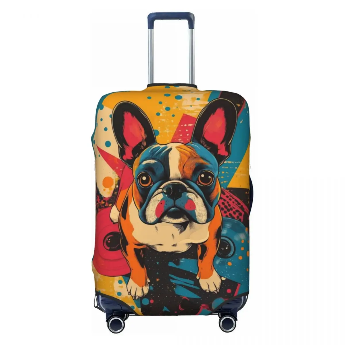 

Custom French Bulldog Luggage Cover Protector Funny Cute Animal Travel Suitcase Covers for 18-32 Inch
