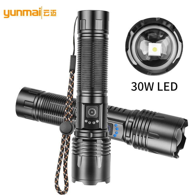 Senter LED Super Terang 2025 Senter Taktis Terang Dapat Diisi Ulang Lampu Portabel Lampu Camping Luar Ruangan