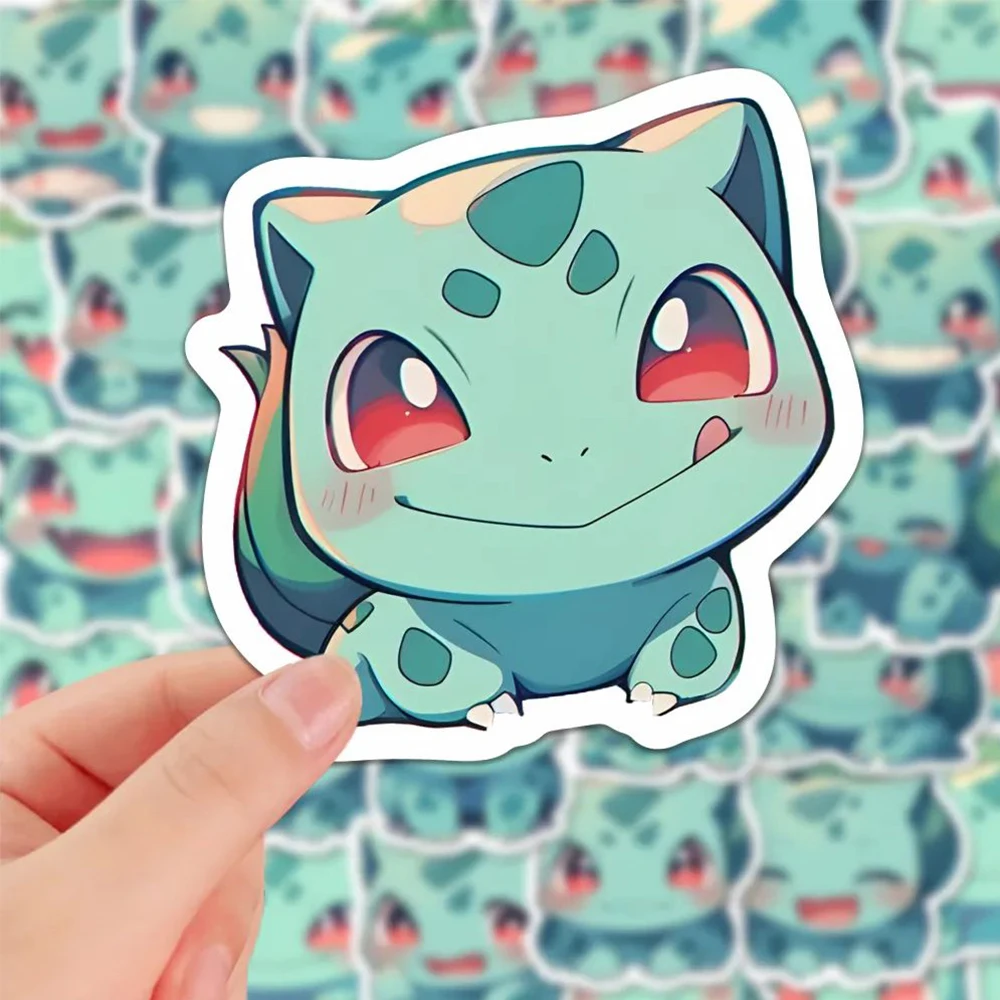 10/20/40/80pcs Cute Pokemon Bulbasaur Anime Stickers Cartoon Decals Laptop Notebook Phone Fridge Bike Graffiti Sticker Kids Toys