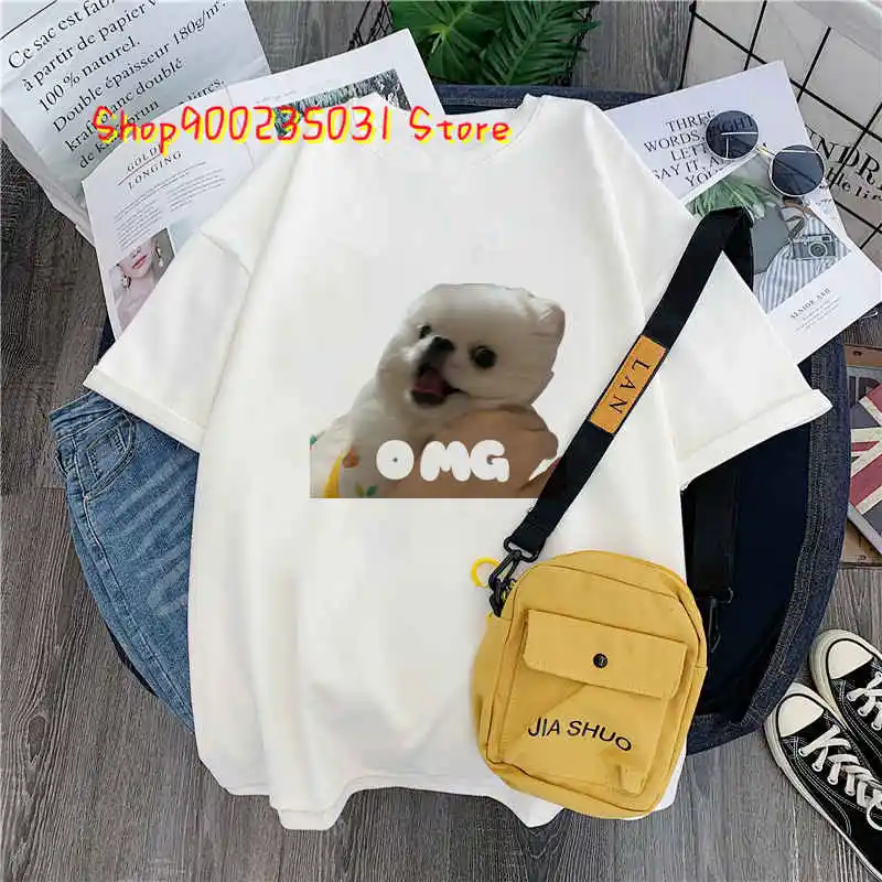 Women T Shirt Cute Pomeranian Tshirt Dog I Love Pomeranian Tee Shirts Kawaii T-shirt Female Summer Short Sleeve Womens Clothing