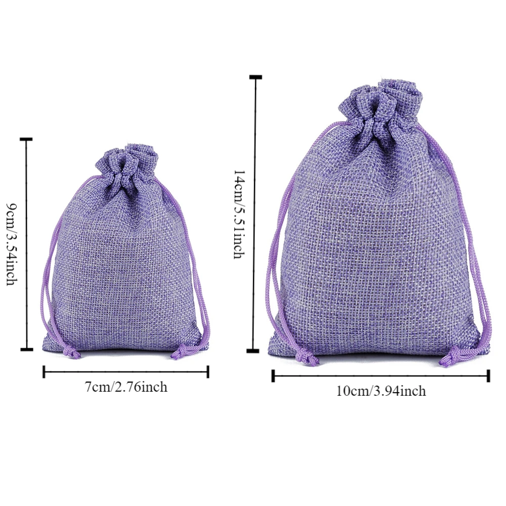 Linen Colorful Linen Drawstring Pockets Breathable and Dustproof with Drawstring Cloth Storage Bag Multiple Colour