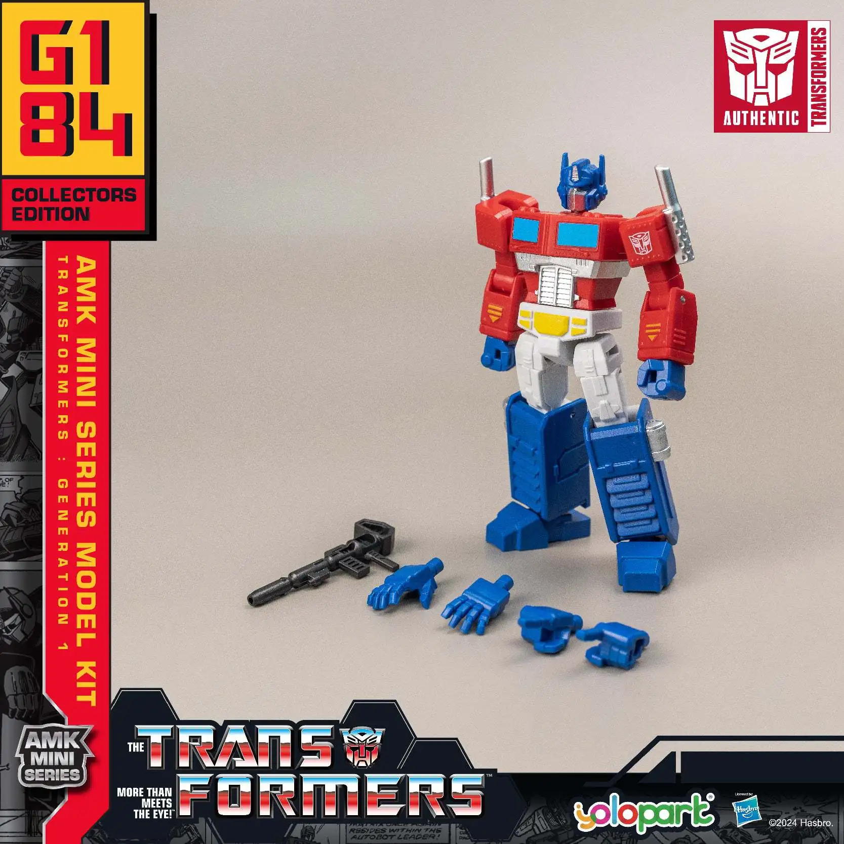 W magazynie Hasbro AMK MINI SEPRIES MODEL KIT G1 Transformers Toys OP Small Scale Assembly Robot Model Action Figures Anime Figure