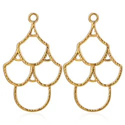 Boucles d'oreilles secteur or en acier inoxydable, fournitures exécutives, lunette vierge, connecteurs de breloques, résultats de bijoux à bricoler soi-même, en vrac, 5 pièces