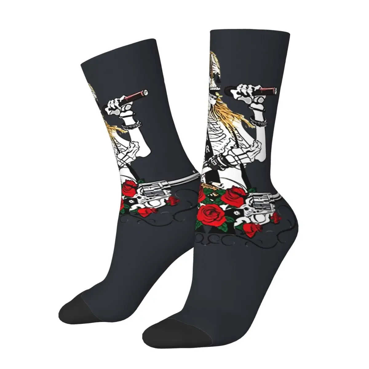 Happy Things To Demystify GNR Men's Socks Vintage Harajuku Guns N'Roses Hip Hop Novelty Casual Crew Crazy Sock Gift Printed