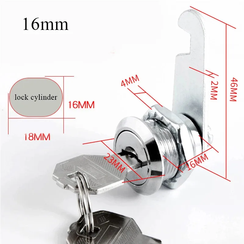 Mail Box File Cabinet Desk Drawer Locker With 2 Keys DIY Cabinet Tools Furniture Hardware Cam Lock High Quality Security Lock