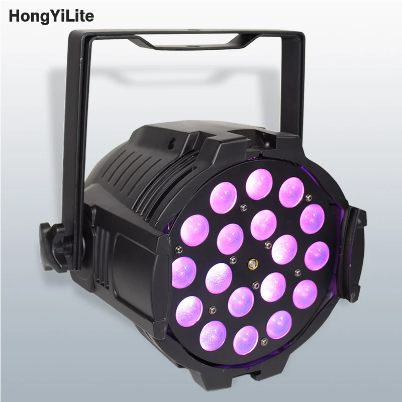 

HongYiLite Professional 18x12W PAR Light Powercon In/Out Daisy Chain Алюминиевый корпус 8CH DMX для церковных мероприятий Сценические светильники