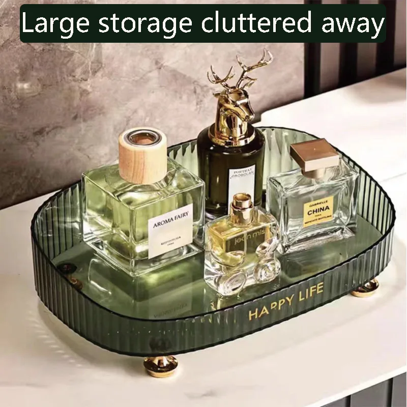 Bathroom Desktop Storage Box Desktop Transparent Acrylic Plastic Storage Frame Sundries Snacks Skin Care Products Perfume Storag