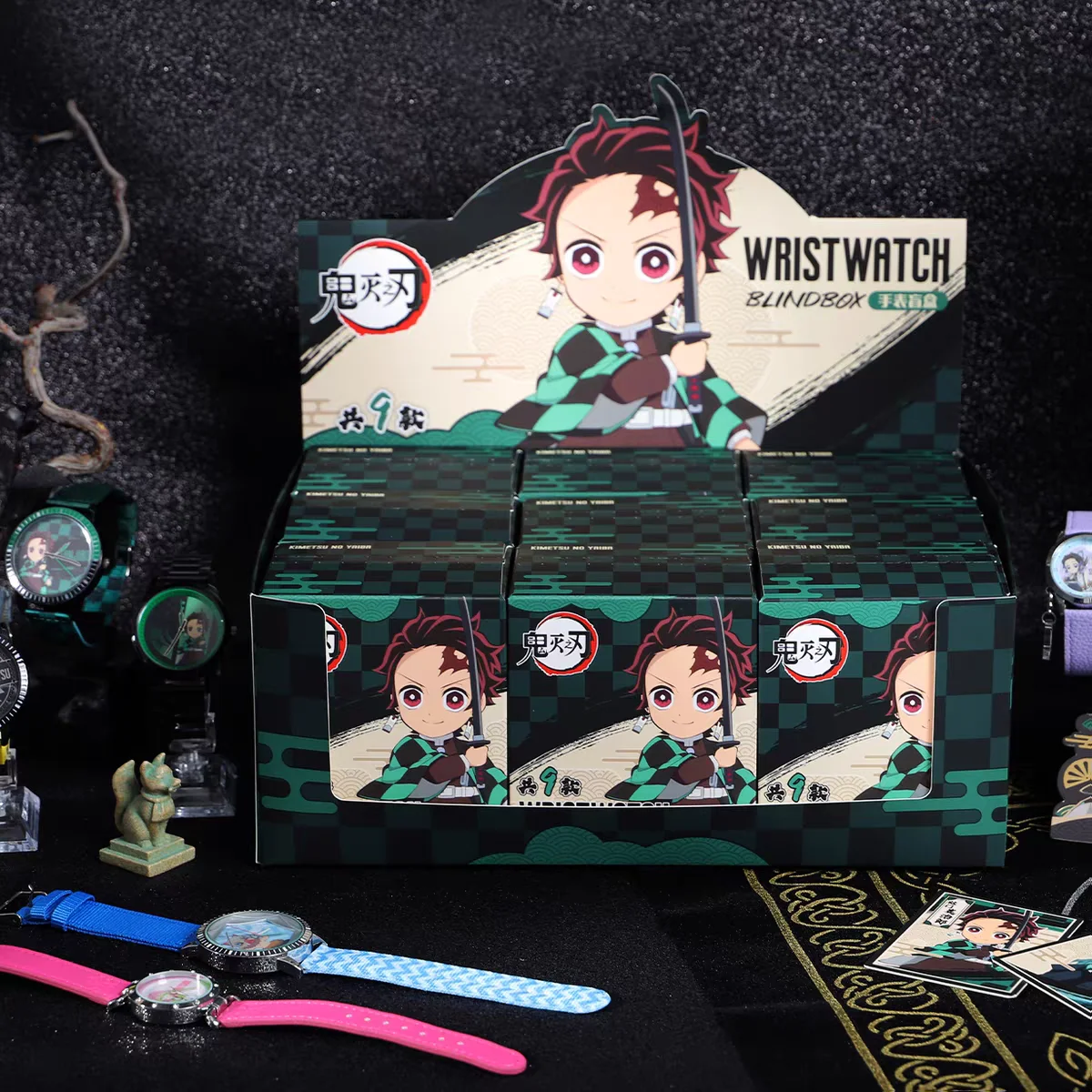 

Officially Demon Slayer: Kimetsu No Yaiba Blind Box Vol.1 Watch Mystery Box Anime Peripherals Keychain Birthday Gift for Kids