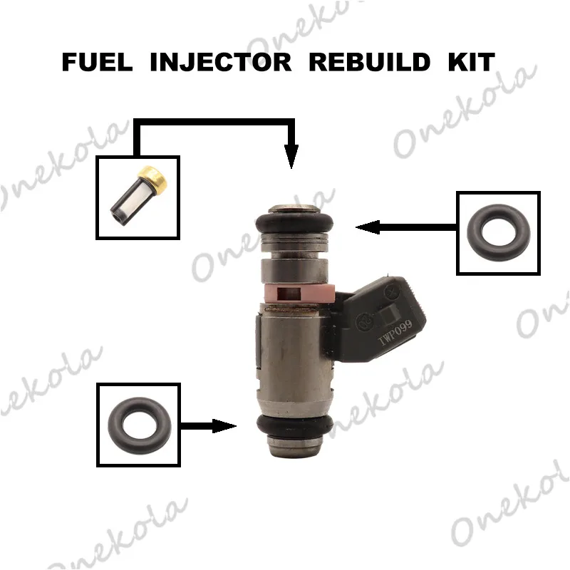 Fuel Injector repair kit Orings Filters for RENAULT Clio Kangoo Thalia Twingo Symbol 0280158168 IWP-099