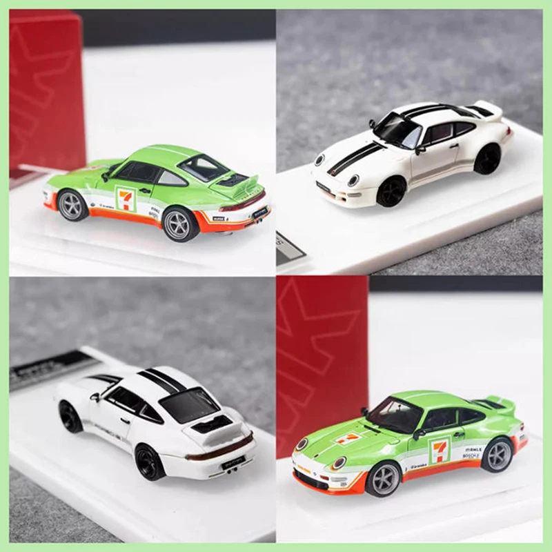 MK Miniatures MKM 1:64 993 7-Eleven/Luminous White Resin Car Model Classics Adult Souvenir Gift Static Display