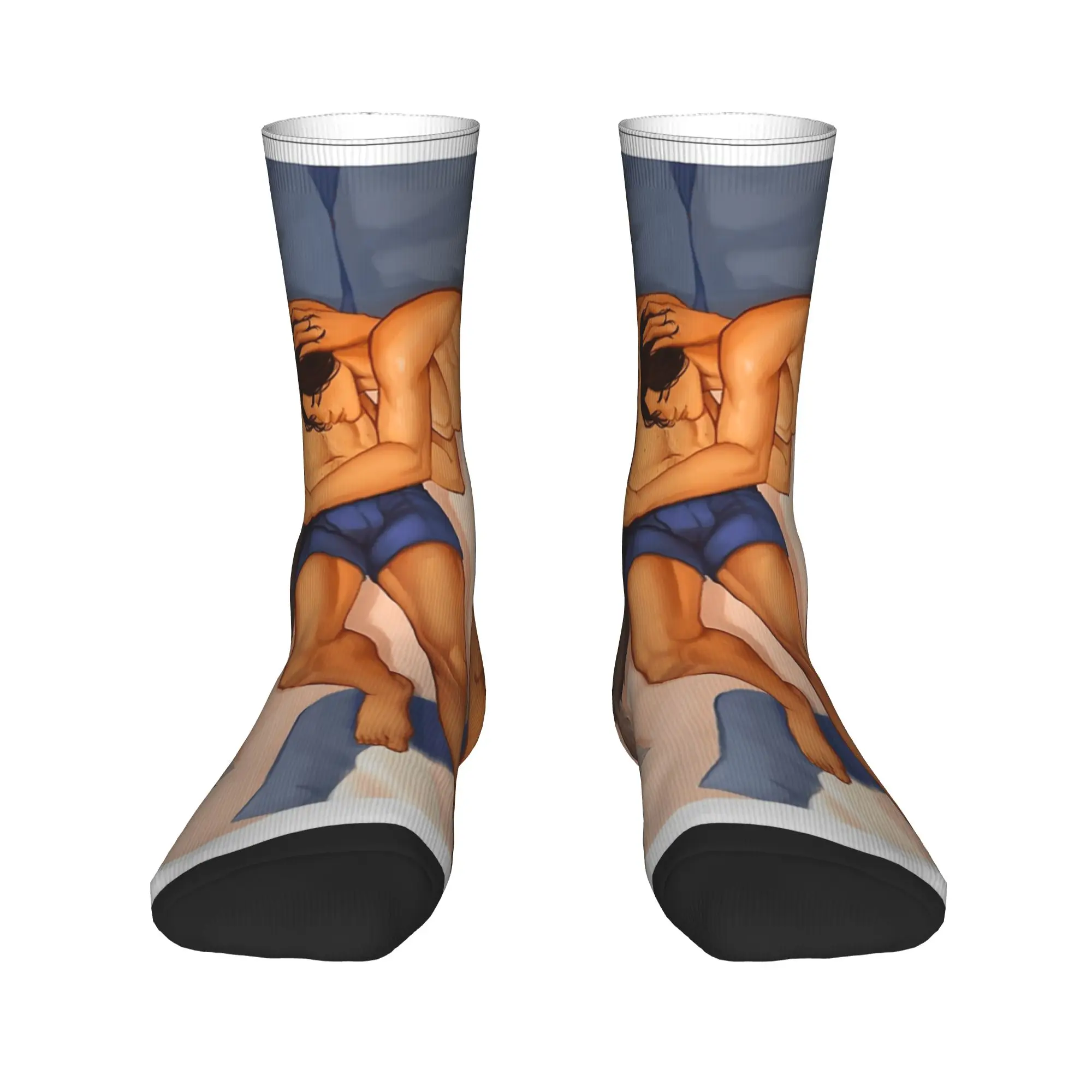 Heated Rivalry Socks  Pattern Stockings Anti Slip Men Socks Comfortable Winter Funny Cycling Socks