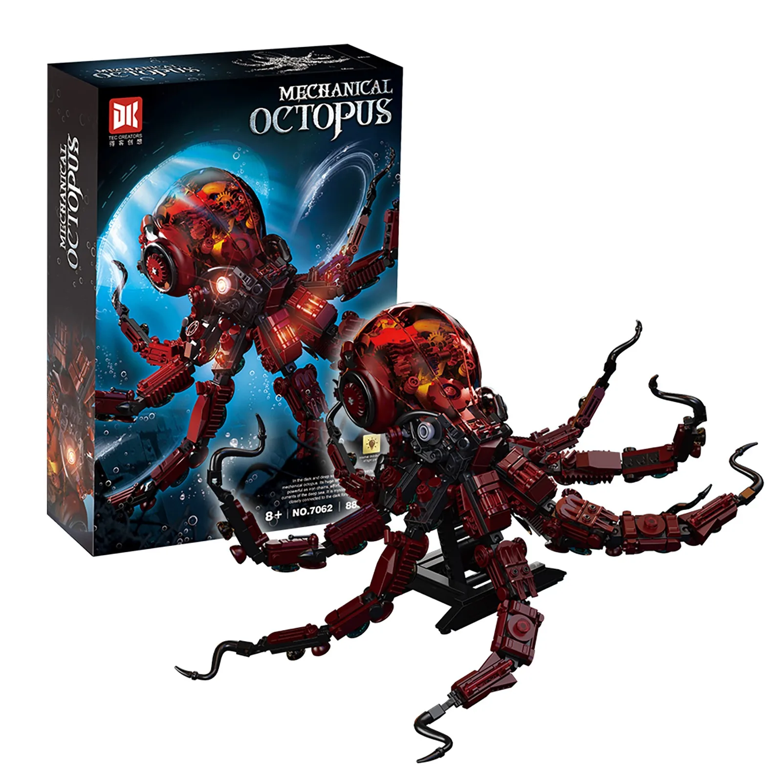 

Creative Technical Mechanical Octopus Building Blocks MOC Set STEM Educational Toy Assembly Gift Kids Festival Collector's Model