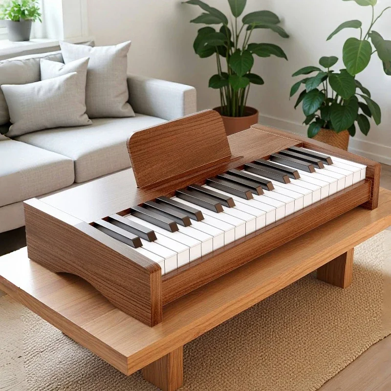 Wooden piano, children's beginner boy and girl baby enlightenment birthday gift, mini electronic organ