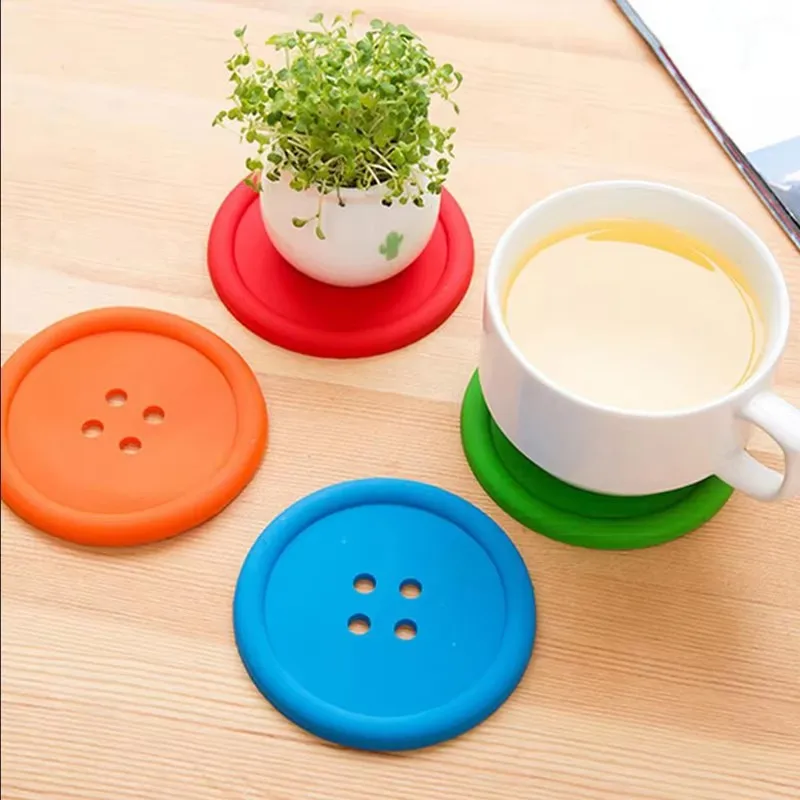 Milk Coffee Silicone Table Mat Slip Insulation Pad Drink Holder Cup Coaster Set Individual Placemat Stand Hot Drink Mug Coasters - zdjęcie 1