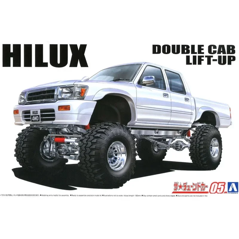 Aoshima 06131 1/24  LN107 Hilux Double Cab Lift-Up '94 Off-Road  Sport Vehicle Car Toy Plastic Model Building Assembly Kit