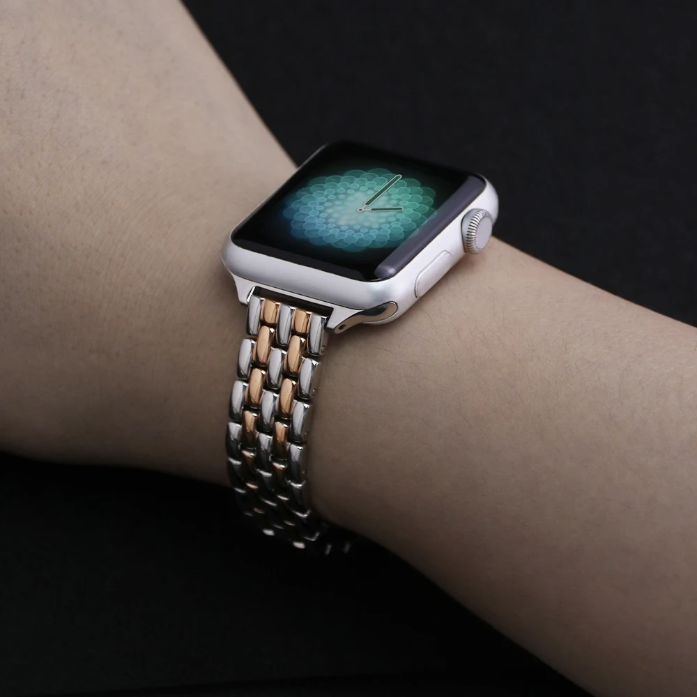 Ремешок из нержавеющей стали для Apple Watch Ultra 2 Band 49 мм 42 44 мм Металлический браслет iWatch Series 10 46 мм 9 8 7 6 SE 5 4 3 45 мм 41 мм