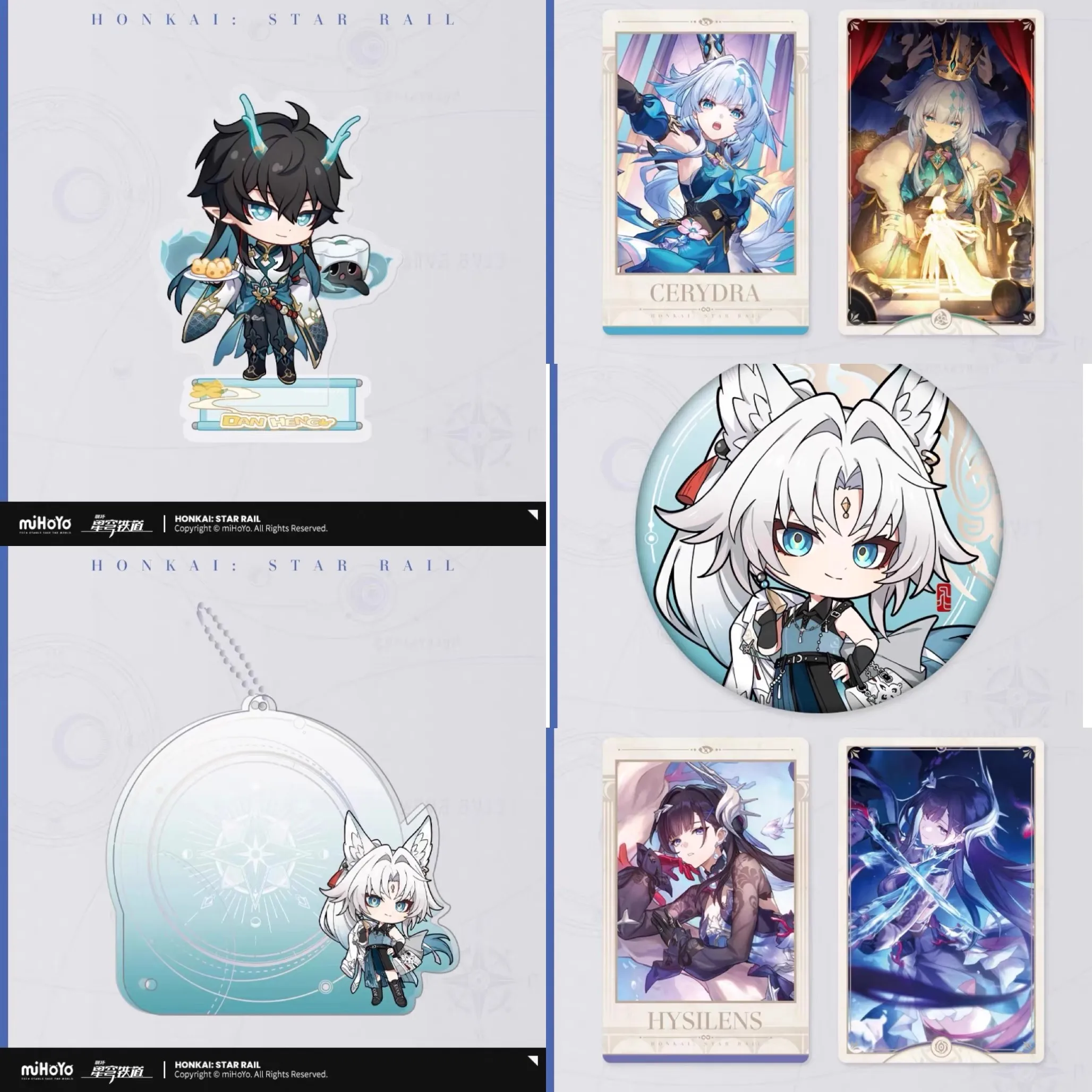 

[Подлинный] miHoYo Honkai Star Rail DanHeng Feixiao акриловый орнамент-стойка аниме значок Hysilens Polaroid набор косплей рождественские подарки