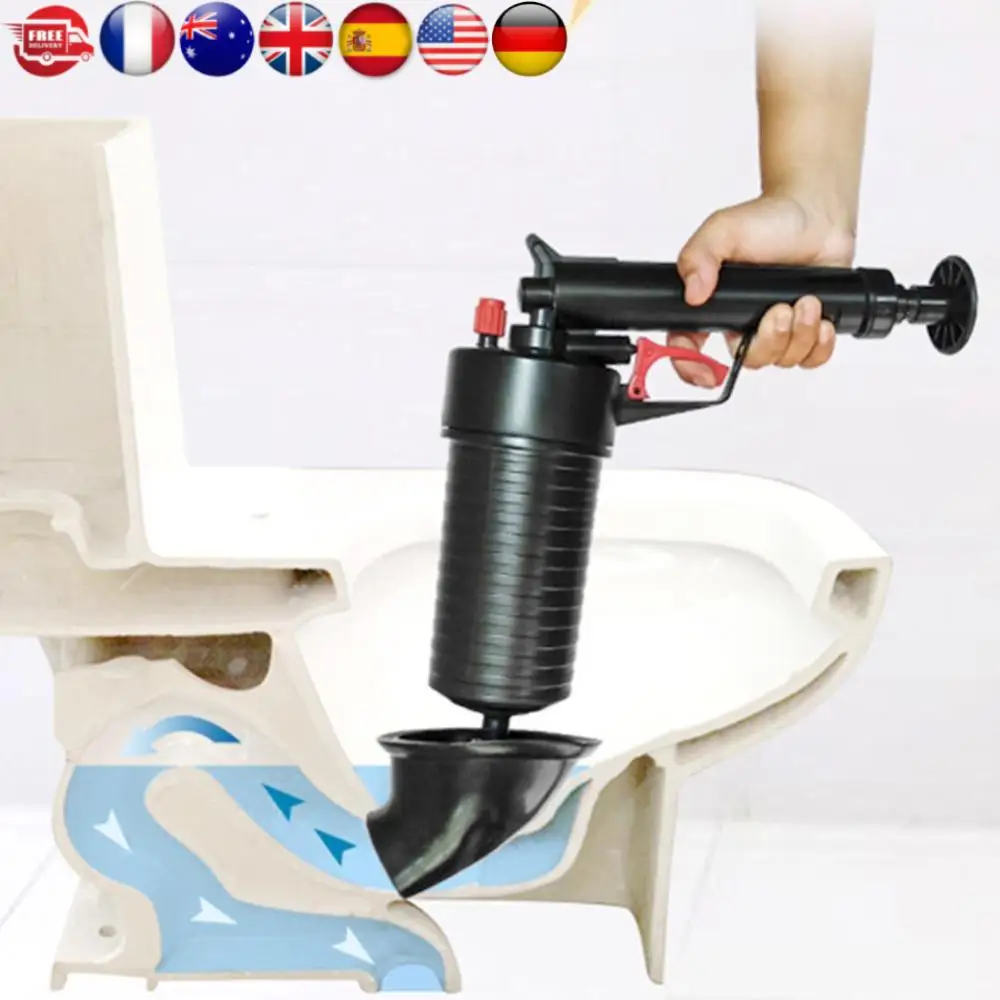 High Pressure Air Drain Blaster Pneumatic Pipe Plungers Powerful Manual Sink Plunger Drain Clog Remover Tool for Bathroom