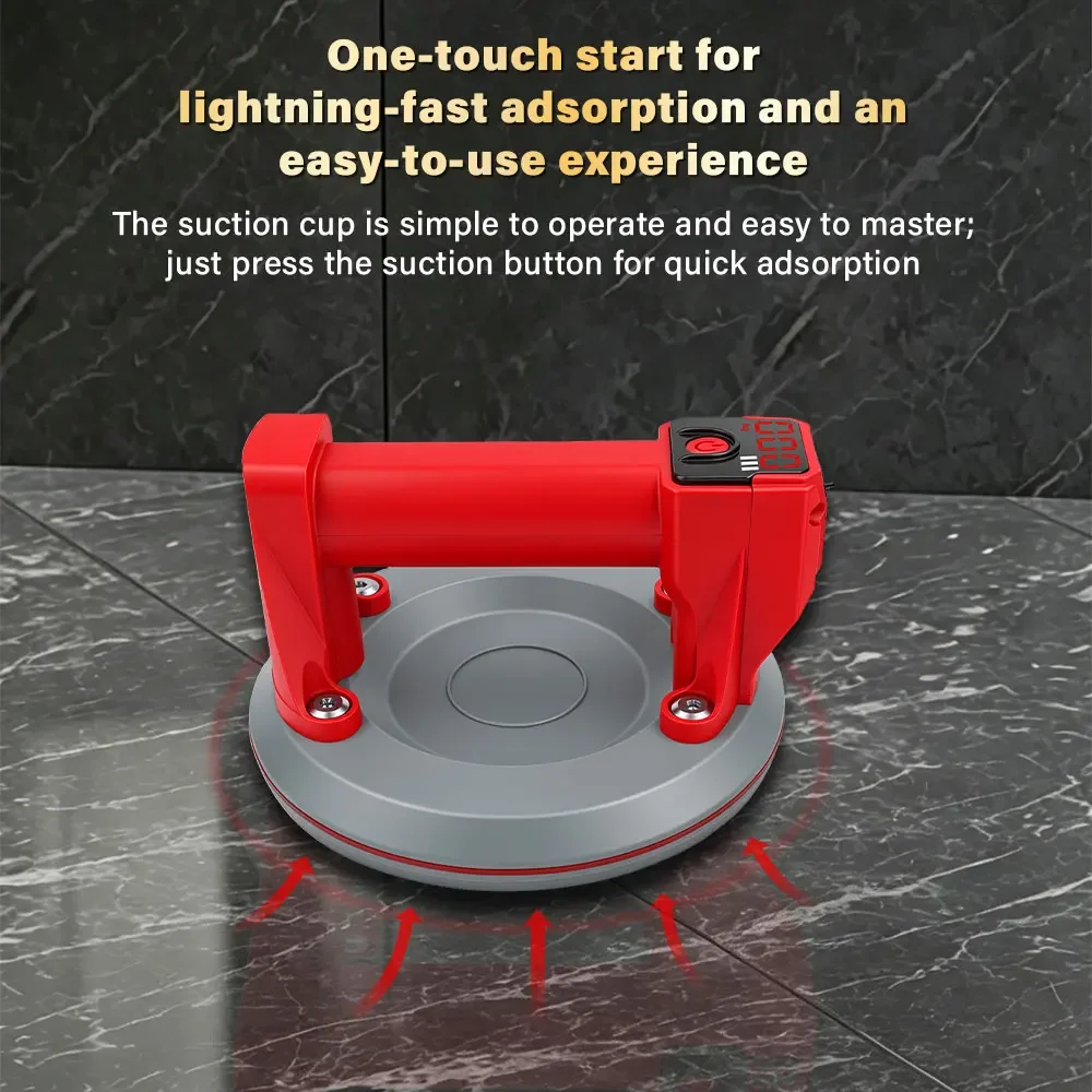 Electric Vacuum Suction Cup 6 Inch Digital Display Automatic Air Supply For Tile Ceramic Glass Handling Lift