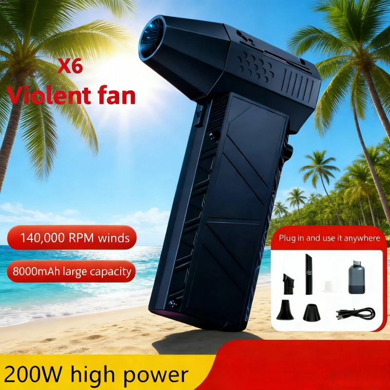 

X6 200000RPM 53m/s Brushless Blower Vacuum | Violent Turbo Jet Type-C Rechargeable