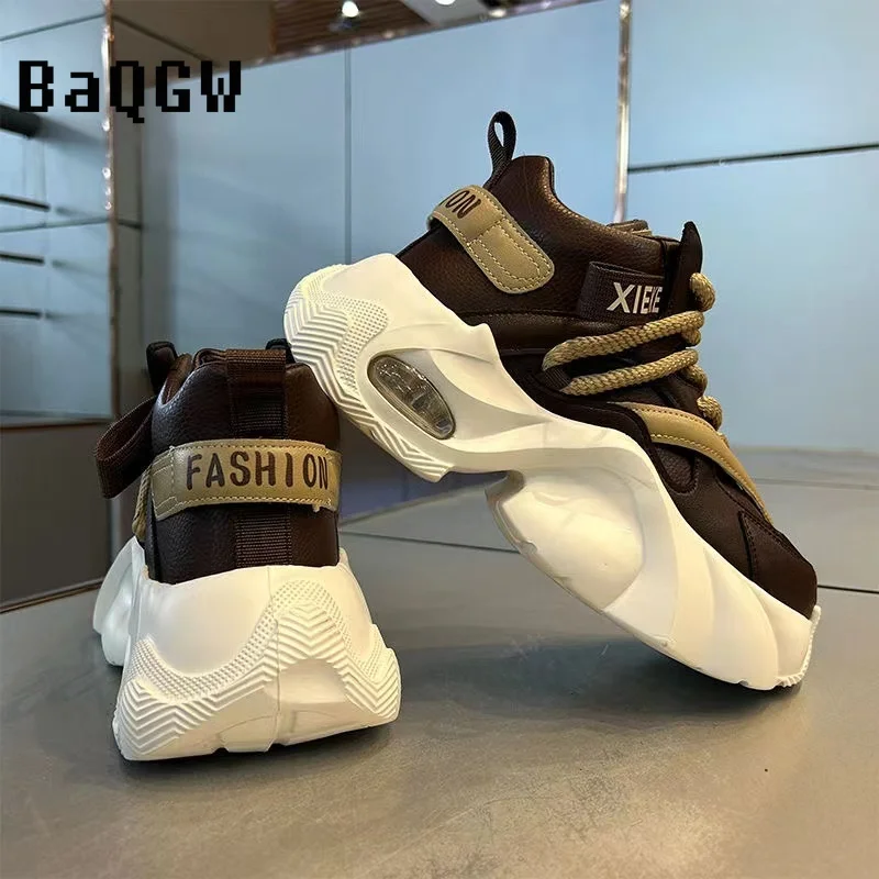 New Fashion Brand Designer Whtie fondo spesso scarpe da tavola Casual per uomo Flats mocassini sport Walking Sneakers Zapatos Hombre