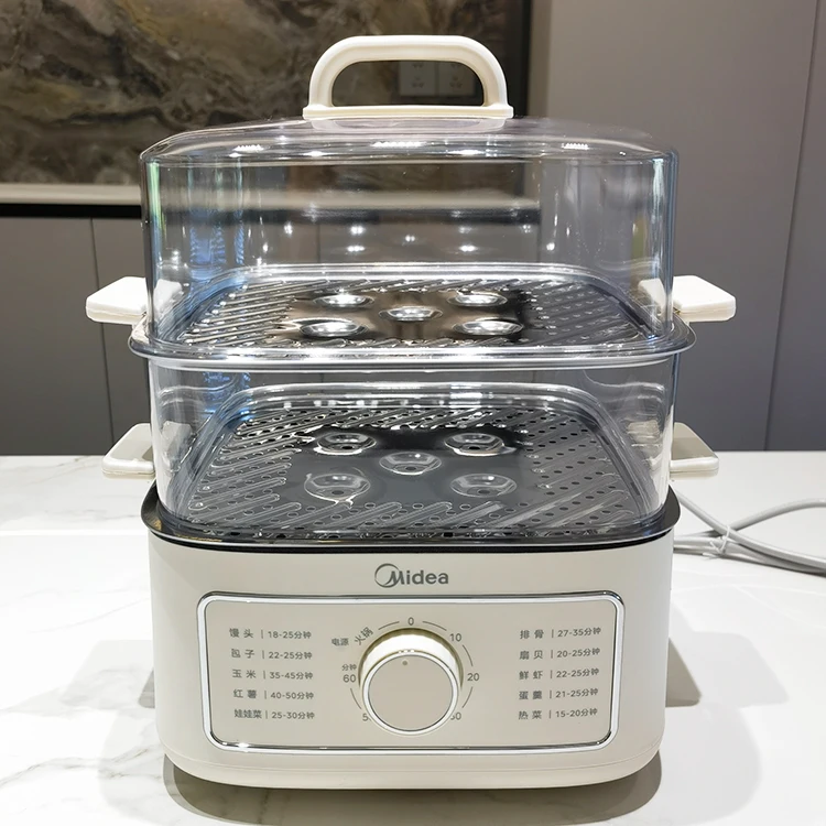 

Электрическая пароварка Midea, многофункциональная бытовая двухслойная электрическая пароварка из нержавеющей стали, 10,8 л