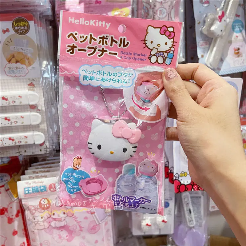 

Kawaii Sanrio Hello Kitty Mineral Water Bottle Opener Cap Screw Cute Cartoon Anime Portable Water Drinking Tool Girls Gifts Toys