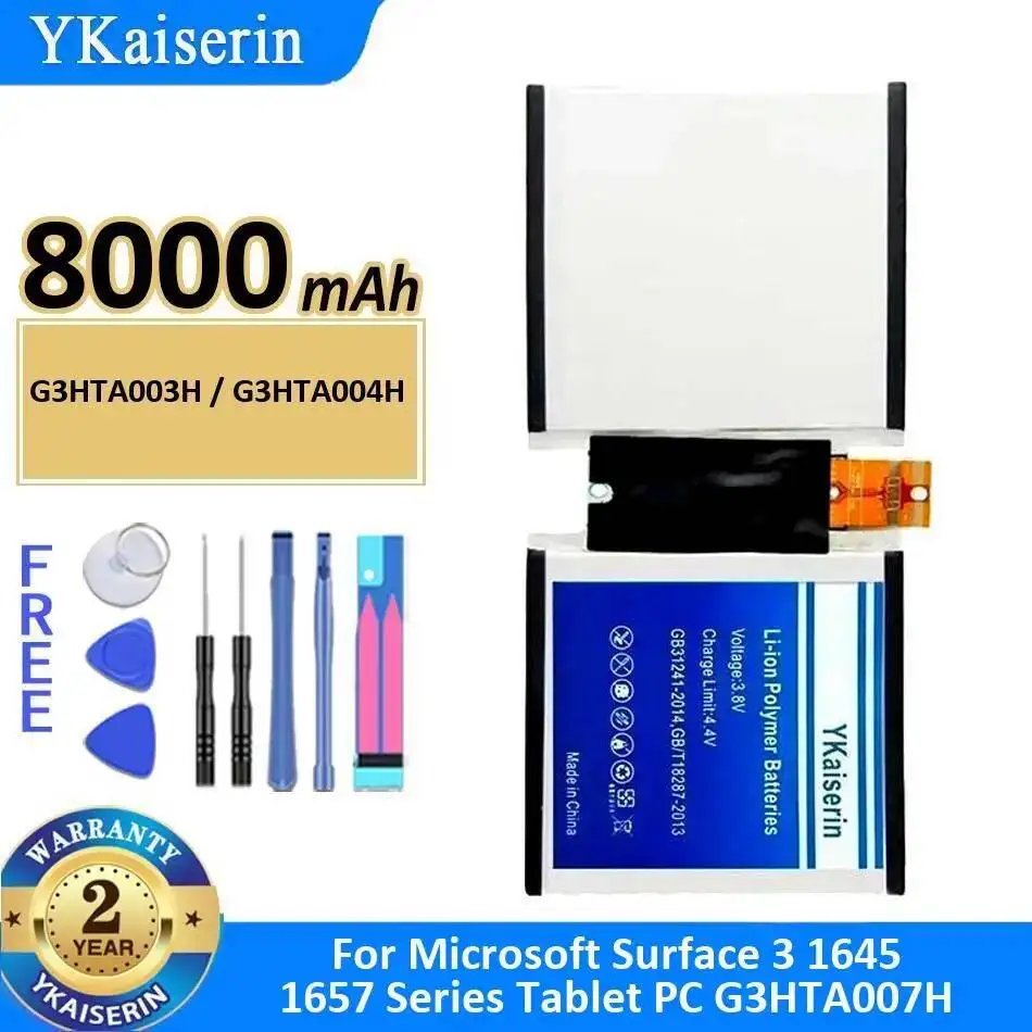 

Премиум-аккумулятор 8000 мАч для Microsoft Surface 3 1645 1657 G3HTA007H (аналог G3HTA003H, G3HTA004H) – надежный источник питания для планшета