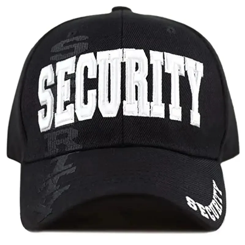 Unisex SECURITY Letter Embroidery Baseball Caps Spring and Autumn Outdoor Adjustable Casual Hats Sunscreen Hat