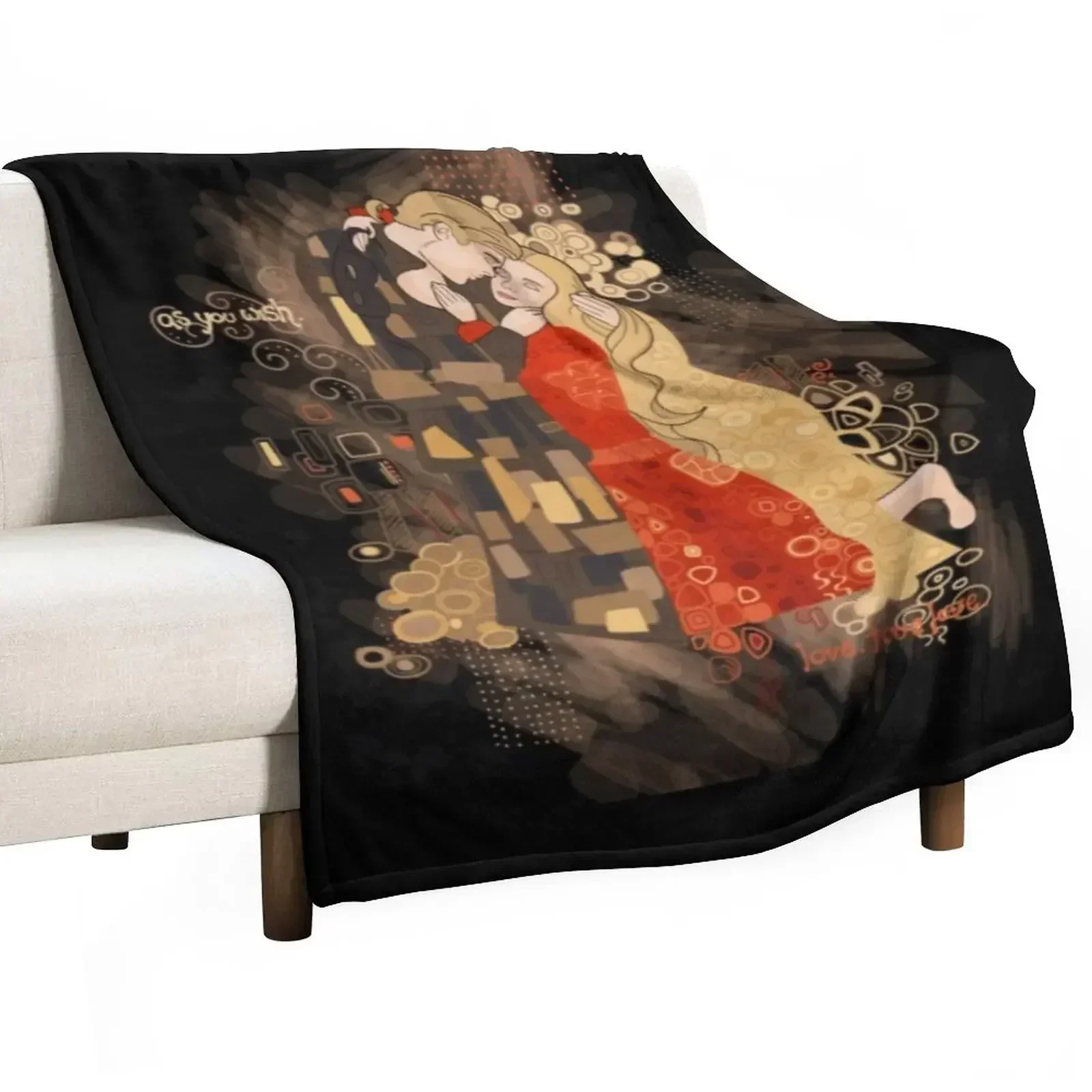 Princess Bride T-ShirtThe Invention of the Kiss Throw Blanket Beach Camping Blankets