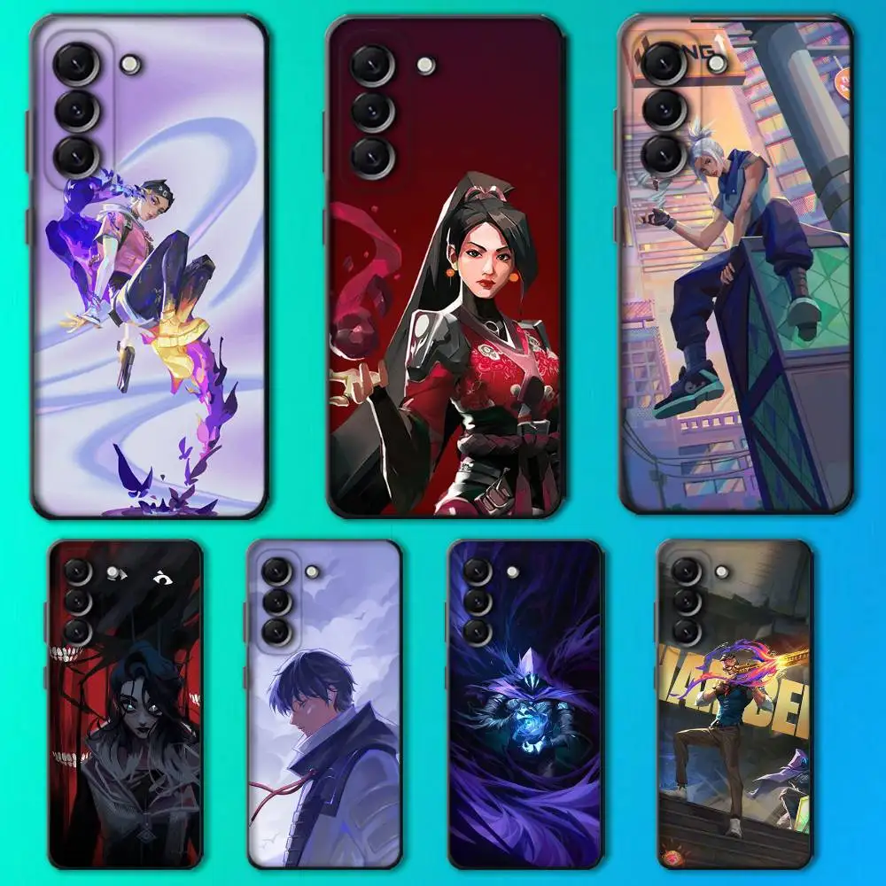 

Чехол для телефона Hot Valorant Game для Samsung Galaxy A13, A21s, A22, A31, A32, A52, A53, A71, A80, мягкий черный корпус