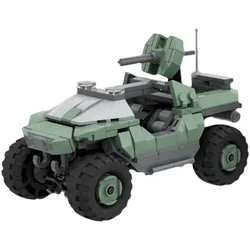 Technical Haloed Warthoged Military Truck Off-road Phacochoerus Vehicle Wars Game Building Block Weapon Assaul Truck Model