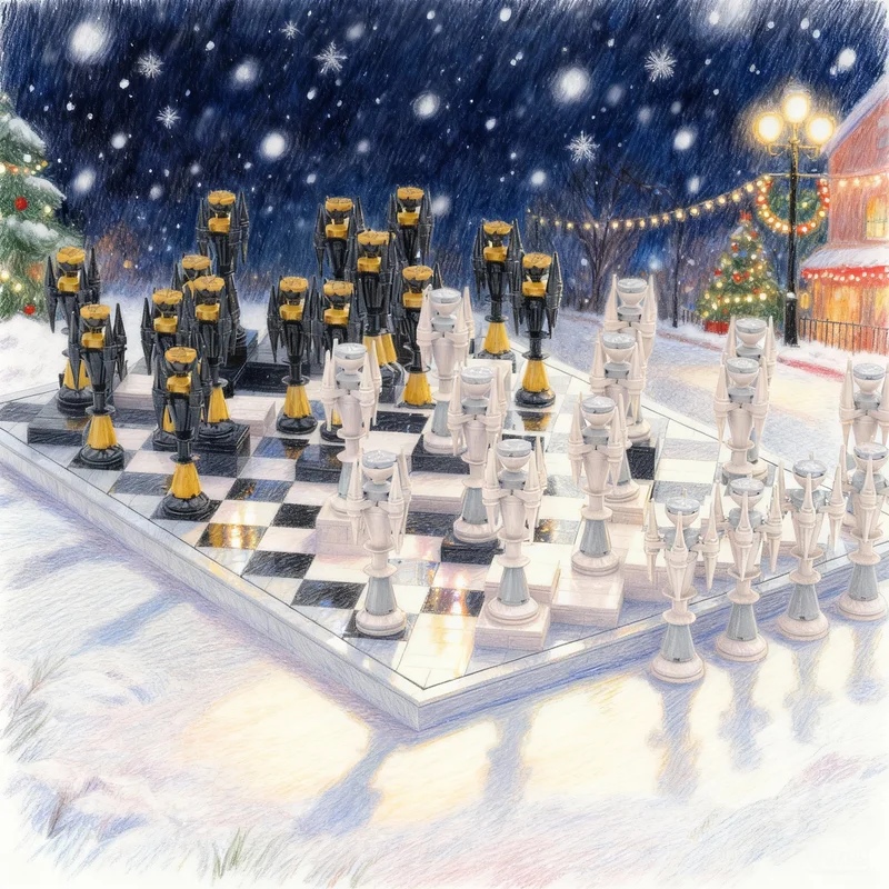 2416개 MOC 킹덤 하츠 알바 아테르 체스 세트 대형 모델 블록 건축 창의적 장난감 크리스마스 선물 조립 아이디어