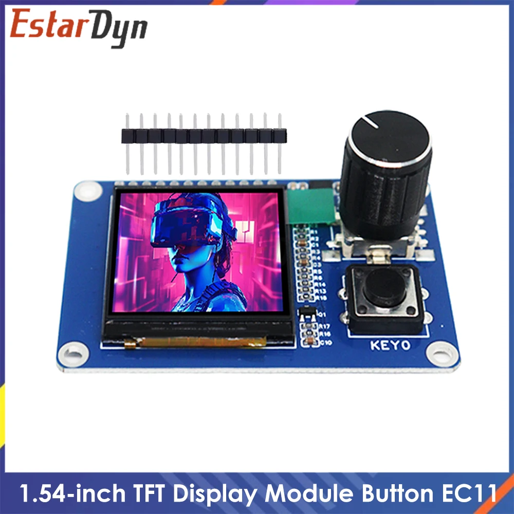 1.54 inch TFT LCD Display Module with EC11 Rotary Encoder Button, IIC/I2C SPI Interface 240x240 for Arduino ESP32 ESP8266 DIY